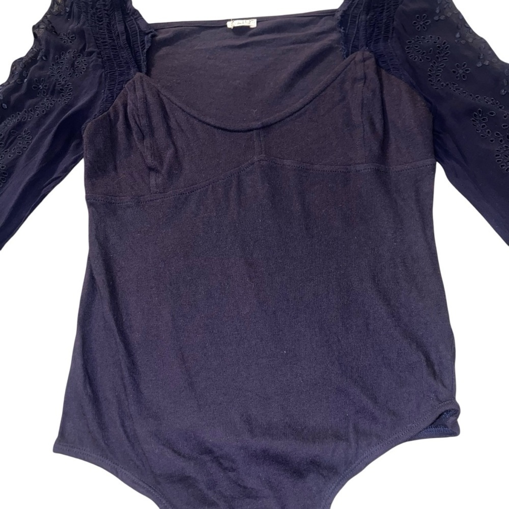 NWOT Free People Enchanted By You Eyelet Lace Tiered Ruffle Silk Sleeve Medium - Picture 4 of 9